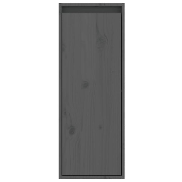 Grauer Wandschrank 30x30x80cm Kiefer Massivholz