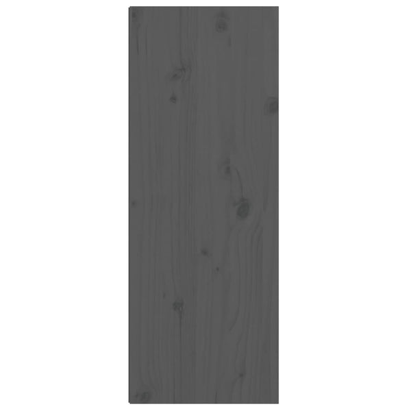 Grauer Wandschrank 30x30x80cm Kiefer Massivholz