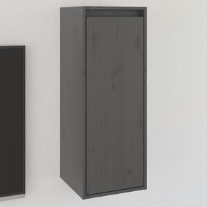 Grauer Wandschrank 30x30x80cm Kiefer Massivholz