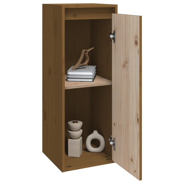 Wandschränke Kiefer Massivholz Honigbraun 30x80cm 2er Set