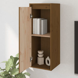 Wandschränke Kiefer Massivholz Honigbraun 30x80cm 2er Set