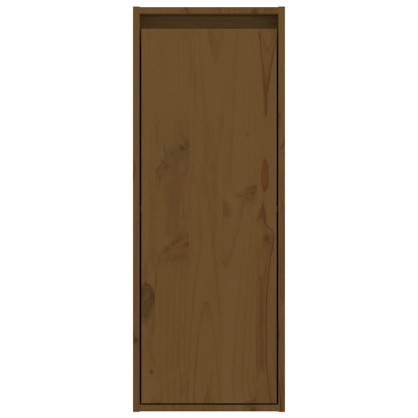 Wandschränke Kiefer Massivholz Honigbraun 30x80cm 2er Set