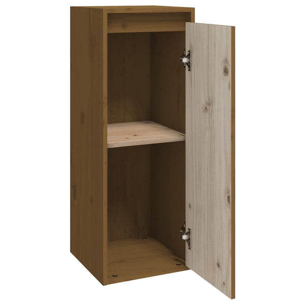 Wandschränke Kiefer Massivholz Honigbraun 30x80cm 2er Set