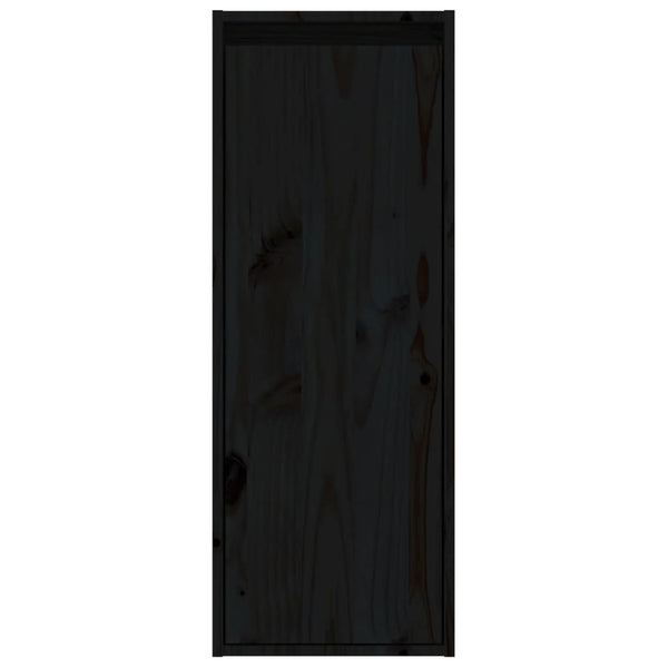 Schwarze Wandschränke 30x30x80cm, 2er-Set