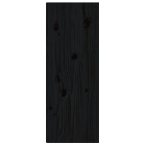 Schwarze Wandschränke 30x30x80cm, 2er-Set