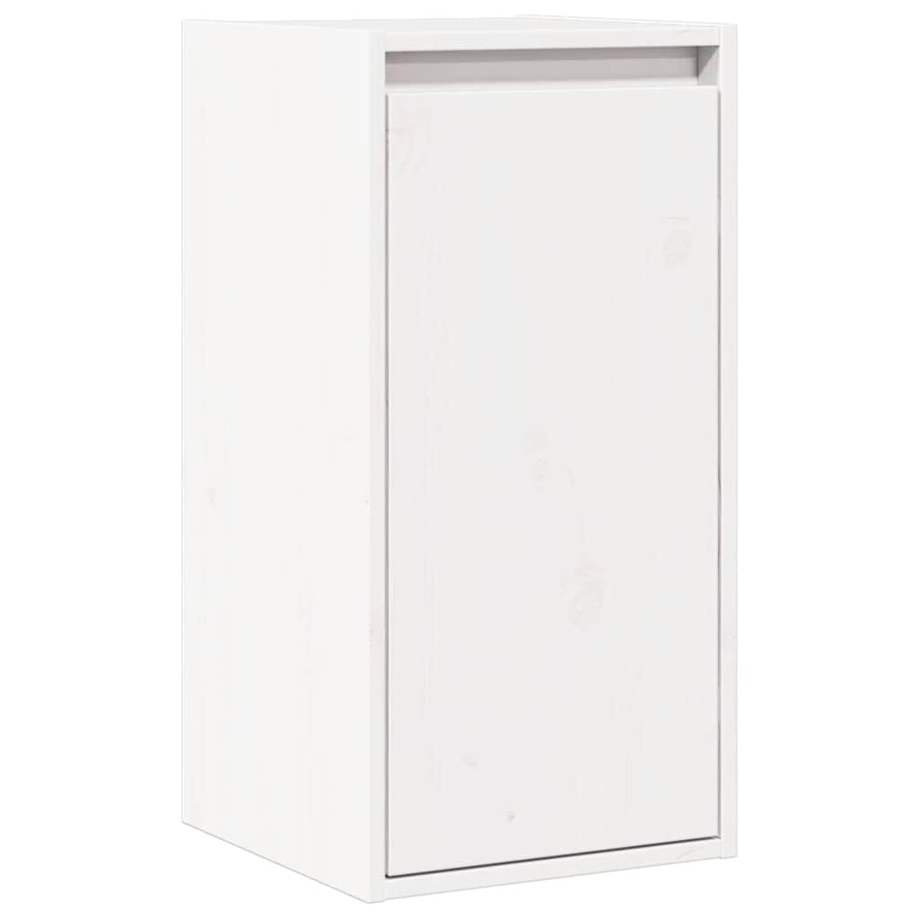 Weißer Wandschrank Kiefer Massivholz 30x30x100cm