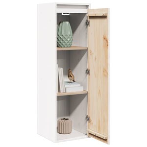 Weißer Wandschrank Kiefer Massivholz 30x30x100cm