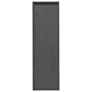 Graue Kiefer Massivholz Wandschränke 30x30x100cm, 2er-Set