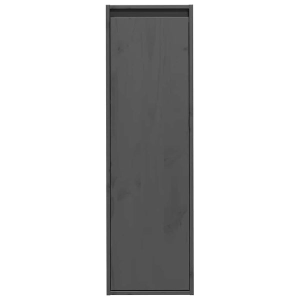 Graue Kiefer Massivholz Wandschränke 30x30x100cm, 2er-Set