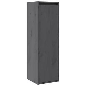 Graue Kiefer Massivholz Wandschränke 30x30x100cm, 2er-Set