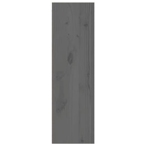 Graue Kiefer Massivholz Wandschränke 30x30x100cm, 2er-Set