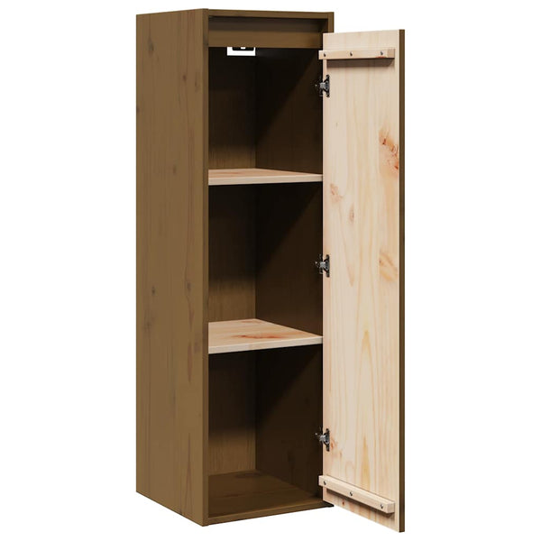 Wandschränke 2er Set Honigbraun 30x100cm Kiefer Massivholz