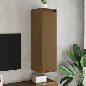 Wandschränke 2er Set Honigbraun 30x100cm Kiefer Massivholz