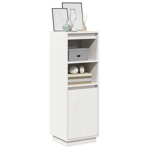 Highboard Weiß Kiefer Massivholz 110cm