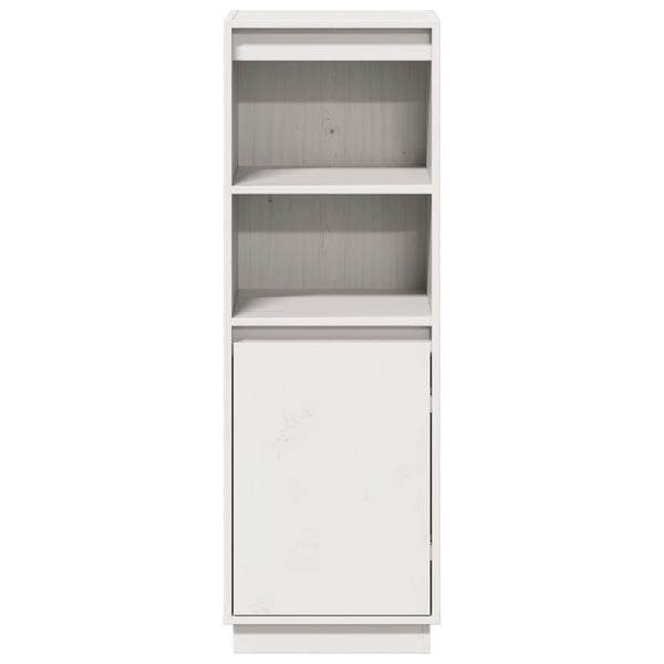 Highboard Weiß Kiefer Massivholz 110cm