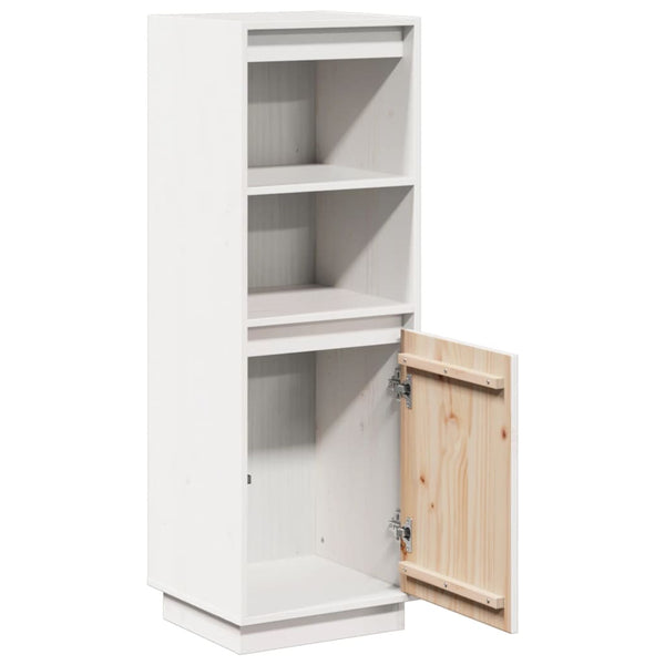 Highboard Weiß Kiefer Massivholz 110cm