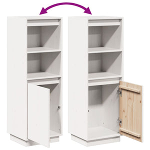 Highboard Weiß Kiefer Massivholz 110cm