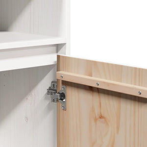 Highboard Weiß Kiefer Massivholz 110cm