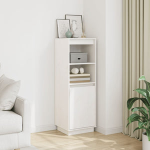 Highboard Weiß Kiefer Massivholz 110cm