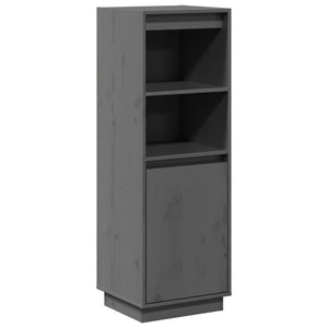 Graues Highboard Kiefer Massivholz 110cm