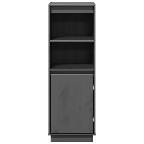 Graues Highboard Kiefer Massivholz 110cm