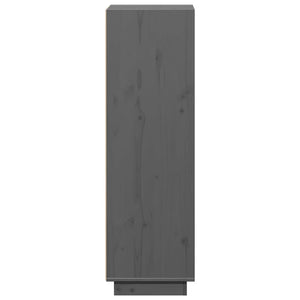 Graues Highboard Kiefer Massivholz 110cm