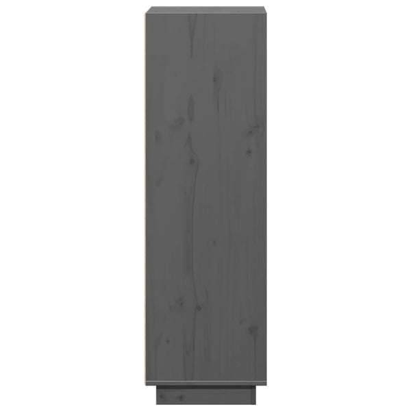 Graues Highboard Kiefer Massivholz 110cm