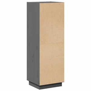 Graues Highboard Kiefer Massivholz 110cm