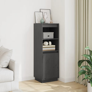Graues Highboard Kiefer Massivholz 110cm