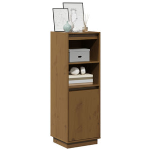 Honigbraunes Highboard Kiefer Massivholz 110cm