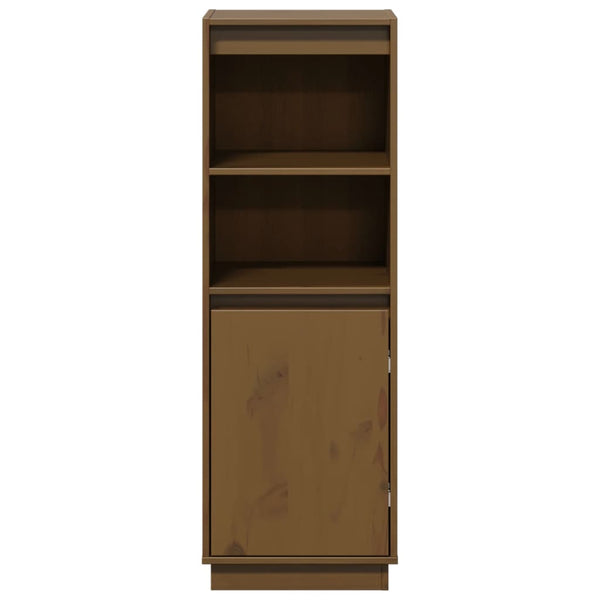 Honigbraunes Highboard Kiefer Massivholz 110cm