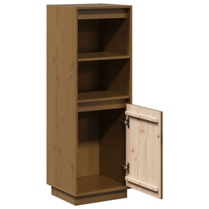 Honigbraunes Highboard Kiefer Massivholz 110cm