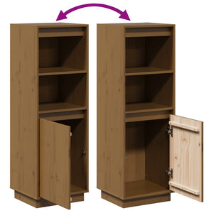 Honigbraunes Highboard Kiefer Massivholz 110cm