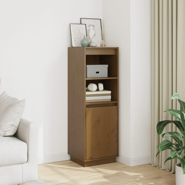 Honigbraunes Highboard Kiefer Massivholz 110cm