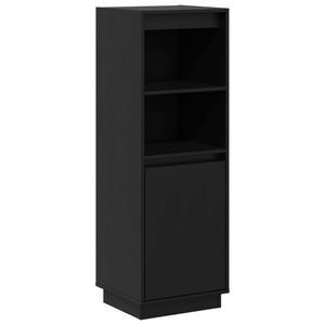 Schwarzes Highboard Kiefer Massivholz 37x34x110cm
