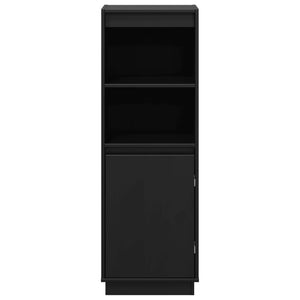 Schwarzes Highboard Kiefer Massivholz 37x34x110cm