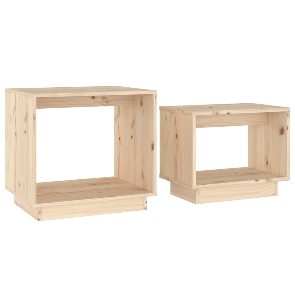 Satztische 2er Set Kiefer Massivholz