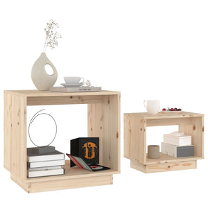 Satztische 2er Set Kiefer Massivholz