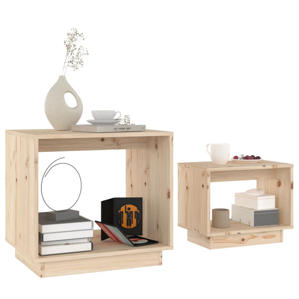 Satztische 2er Set Kiefer Massivholz