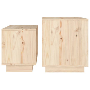 Satztische 2er Set Kiefer Massivholz