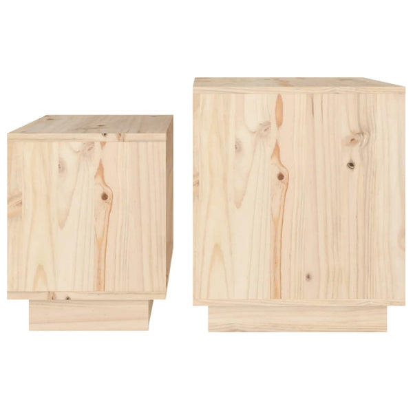 Satztische 2er Set Kiefer Massivholz