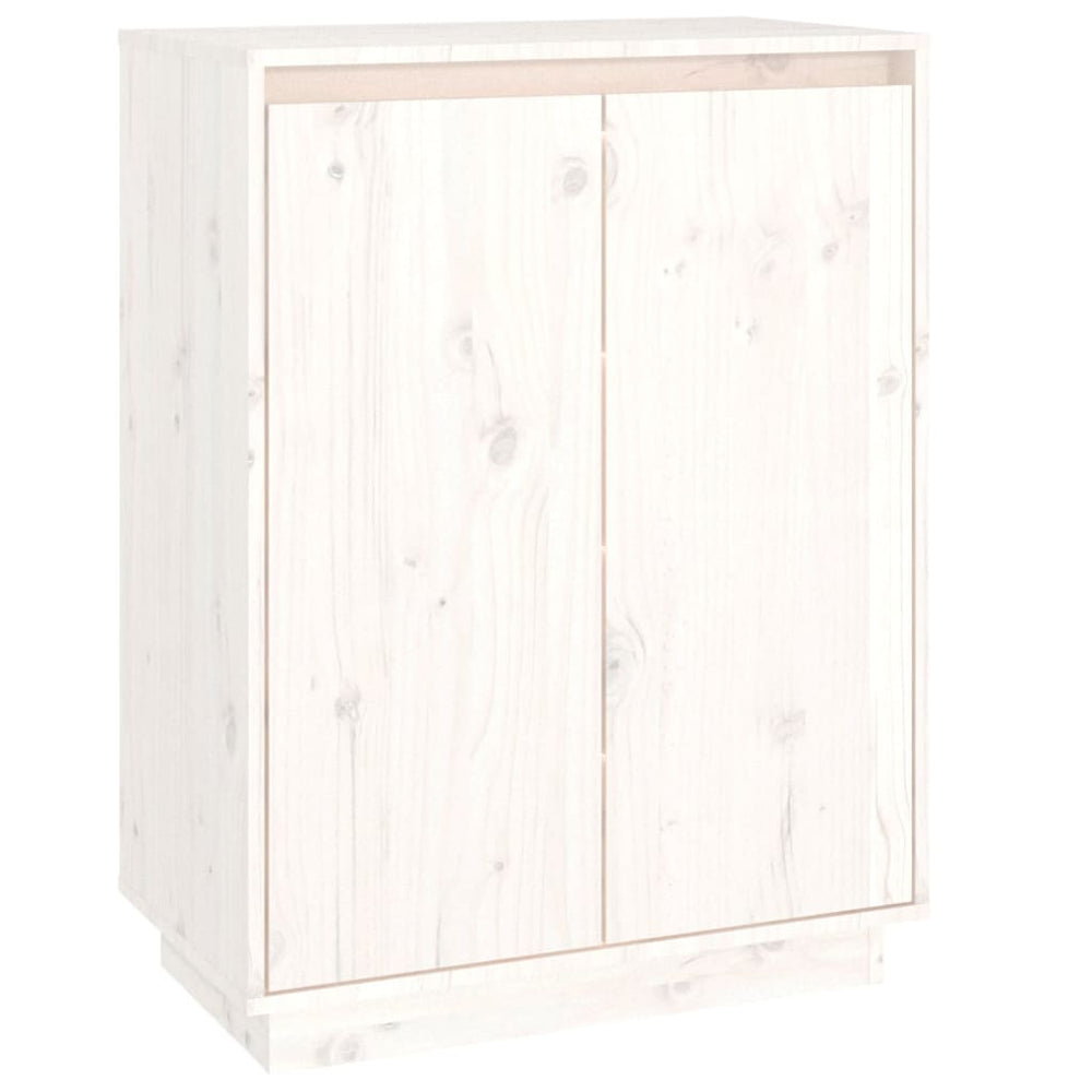 Weißer Schuhschrank Kiefer Massivholz 60cm