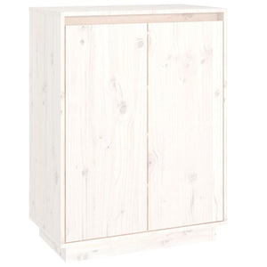 Weißer Schuhschrank Kiefer Massivholz 60cm