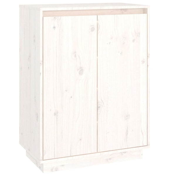 Weißer Schuhschrank Kiefer Massivholz 60cm