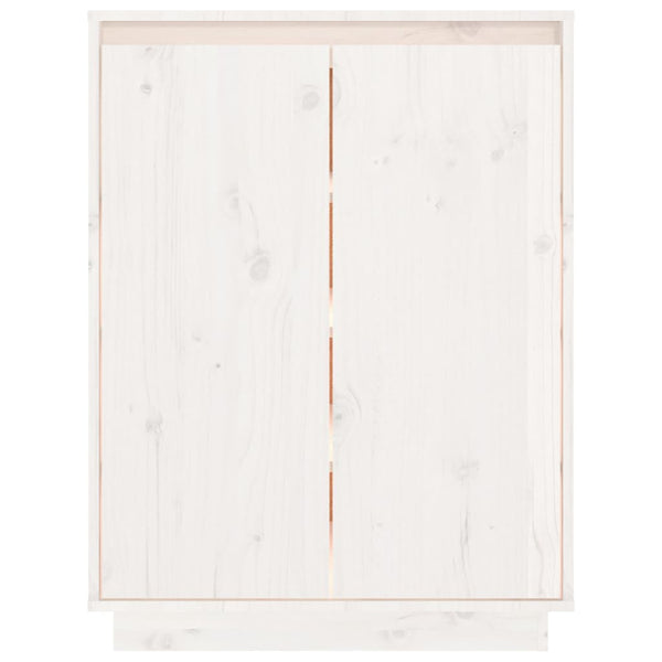Weißer Schuhschrank Kiefer Massivholz 60cm