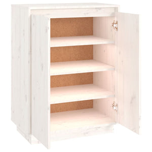 Weißer Schuhschrank Kiefer Massivholz 60cm
