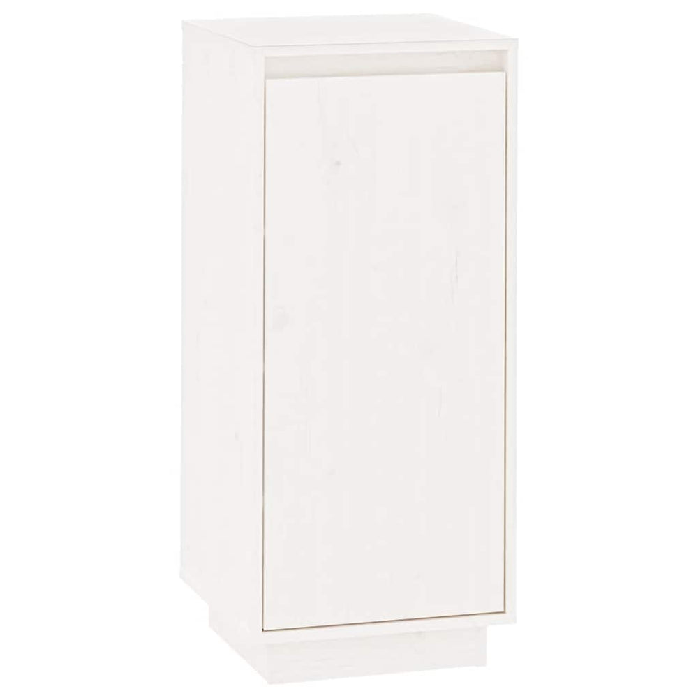 Weißer Schuhschrank Kiefer Massivholz 35x80cm