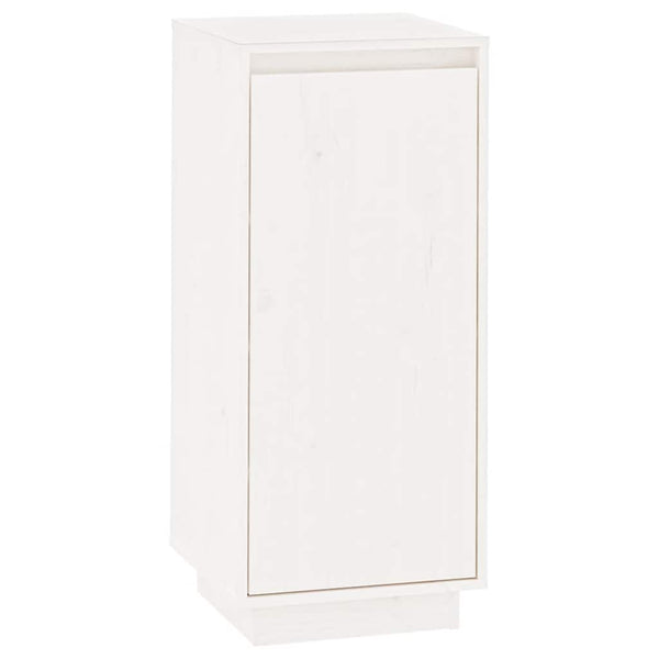 Weißer Schuhschrank Kiefer Massivholz 35x80cm