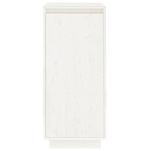 Weißer Schuhschrank Kiefer Massivholz 35x80cm
