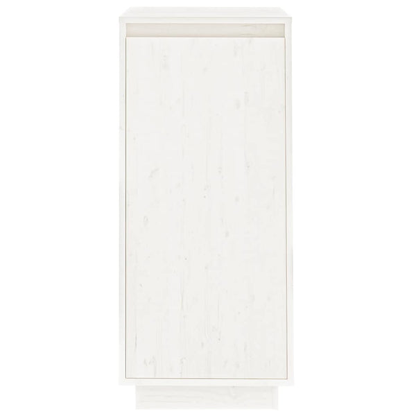 Weißer Schuhschrank Kiefer Massivholz 35x80cm